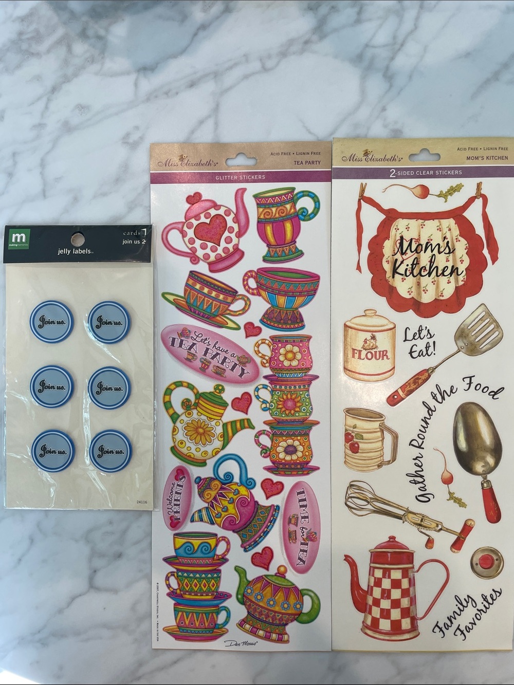 Decorative kitchen themed stickers